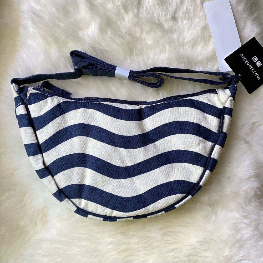NWT Uniqlo x Marimekko Round Mini Shoulder Bag - Blue Stripe